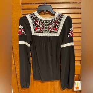 Free People embroidered‎ shirt